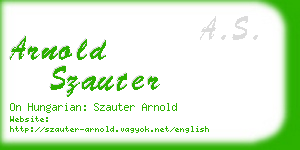 arnold szauter business card